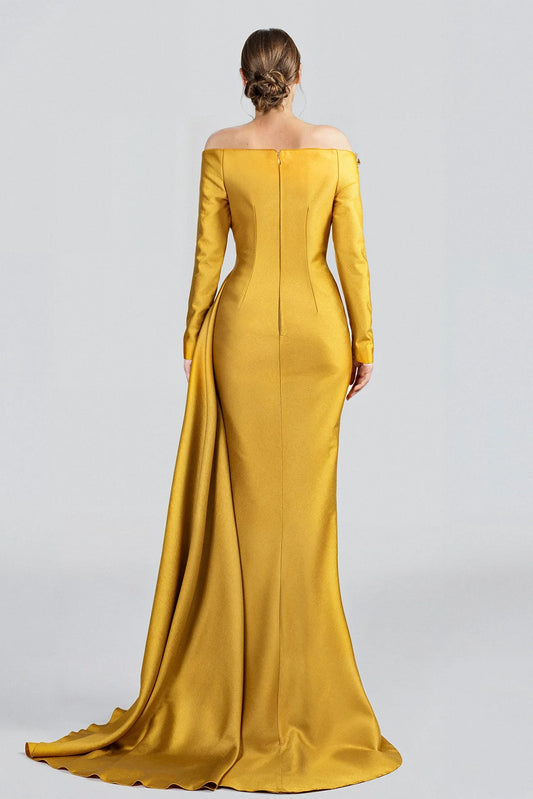 Off-Shoulder Dress with Embroidery