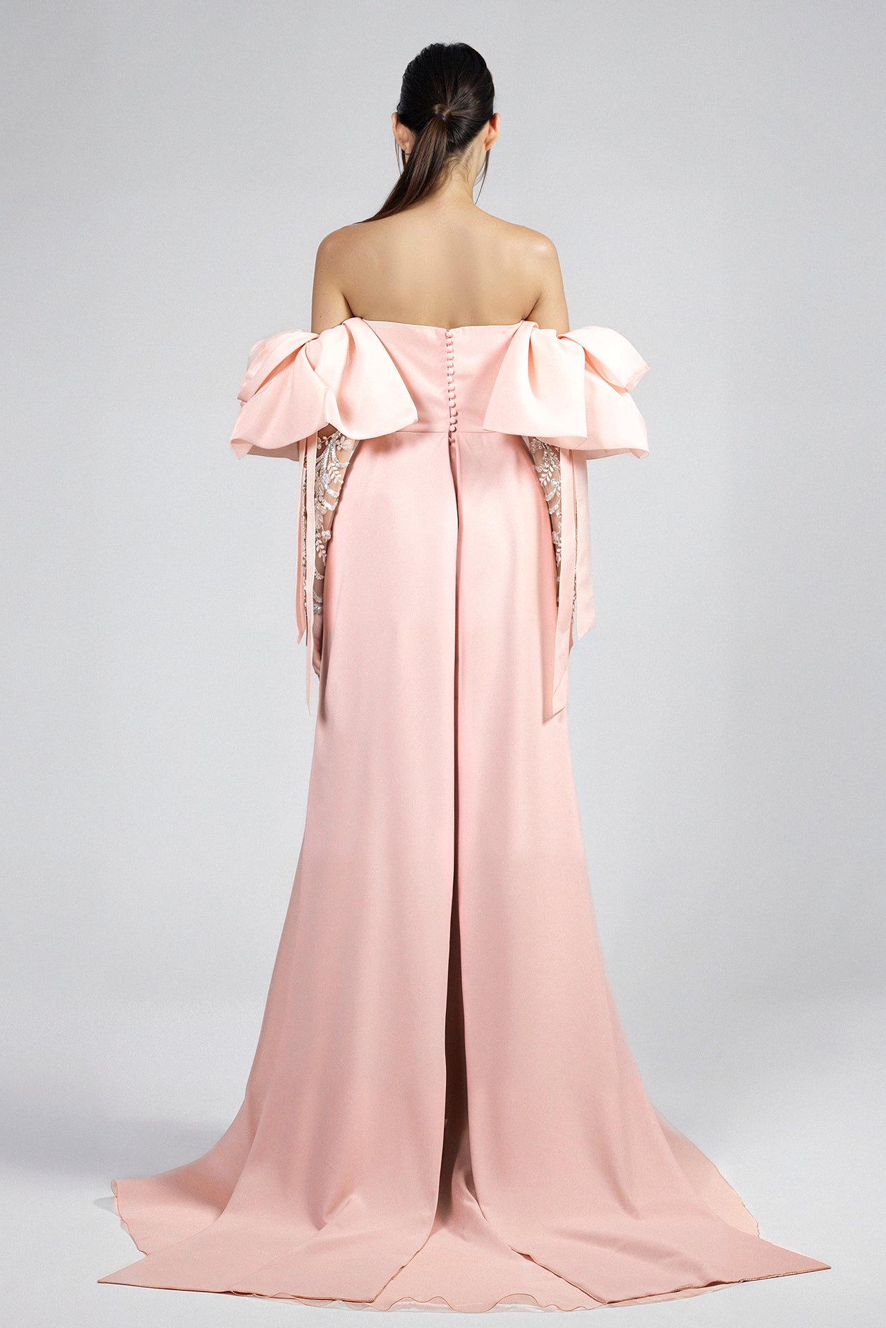 Off-Shoulder Evening Dress (Pink)