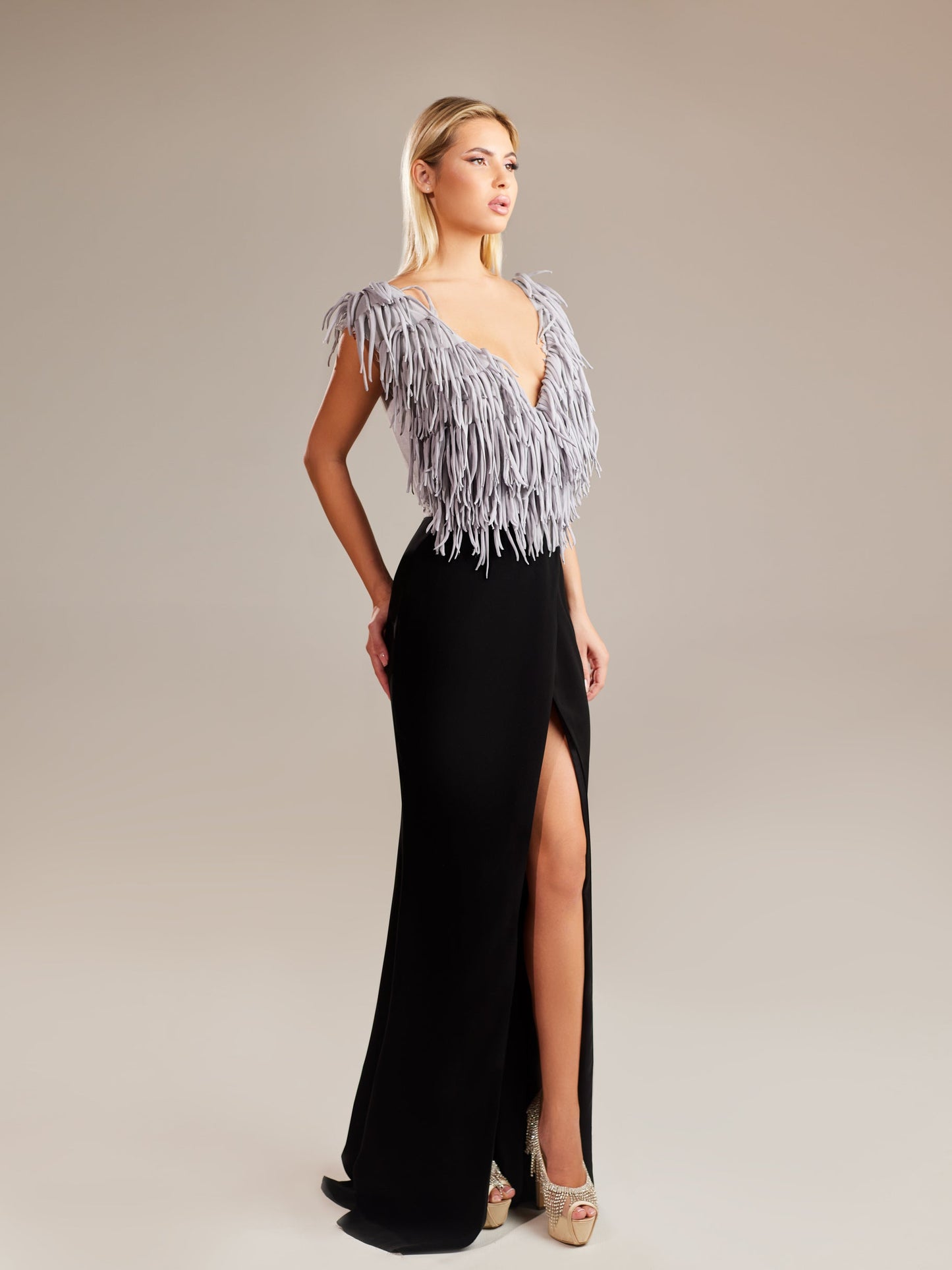 Two-Piece Beaded Fringe Dress