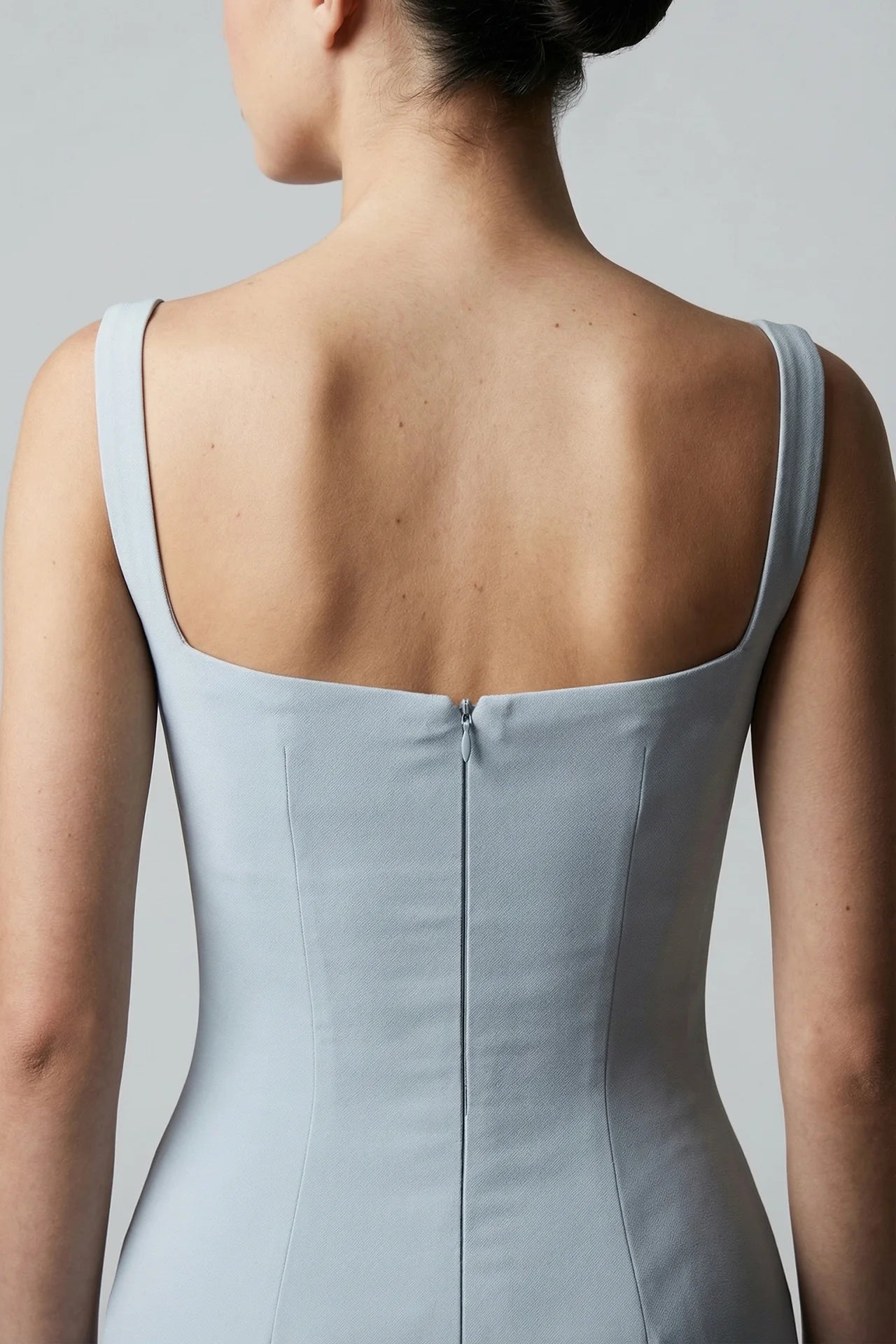 Fitted Gown with Layered Pleated Cape Jacket