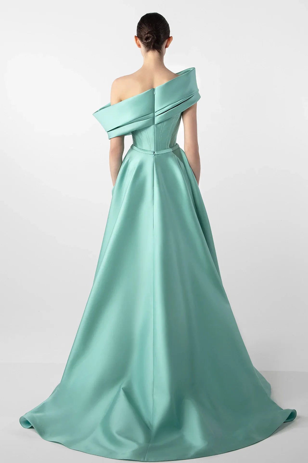 Pleated Corset Dress with Printed Detail