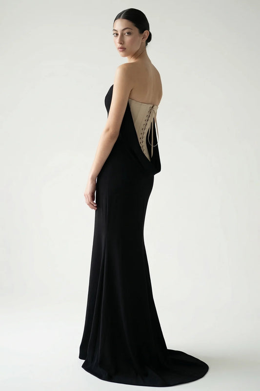 Strapless Corset Back Gown