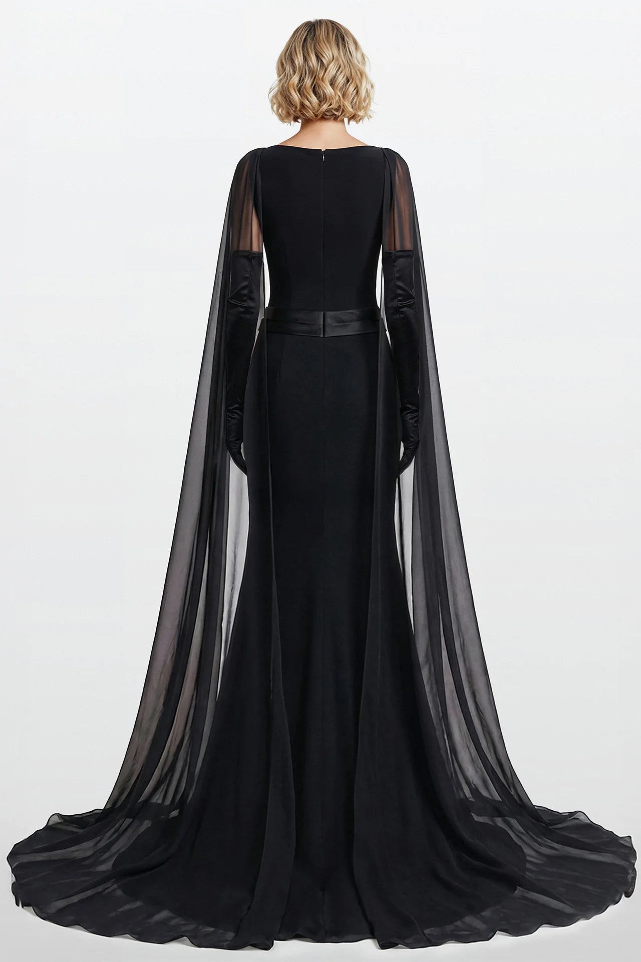 Swarovski Embroidered Crepe Gown