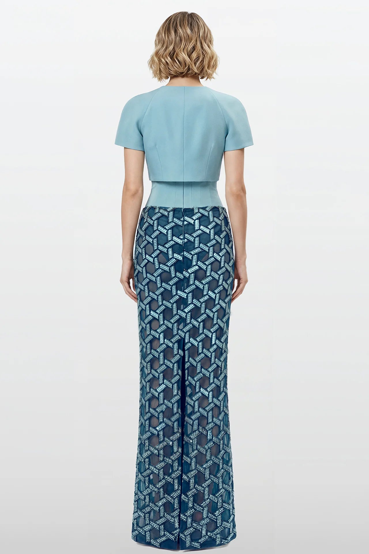 Structured Bodice Gown with Mikado Bolero