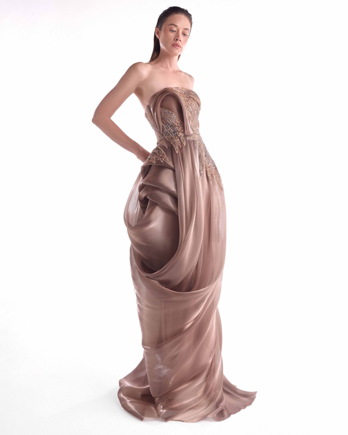 A Couture Dream Shaped in Liquid Organza and Light
