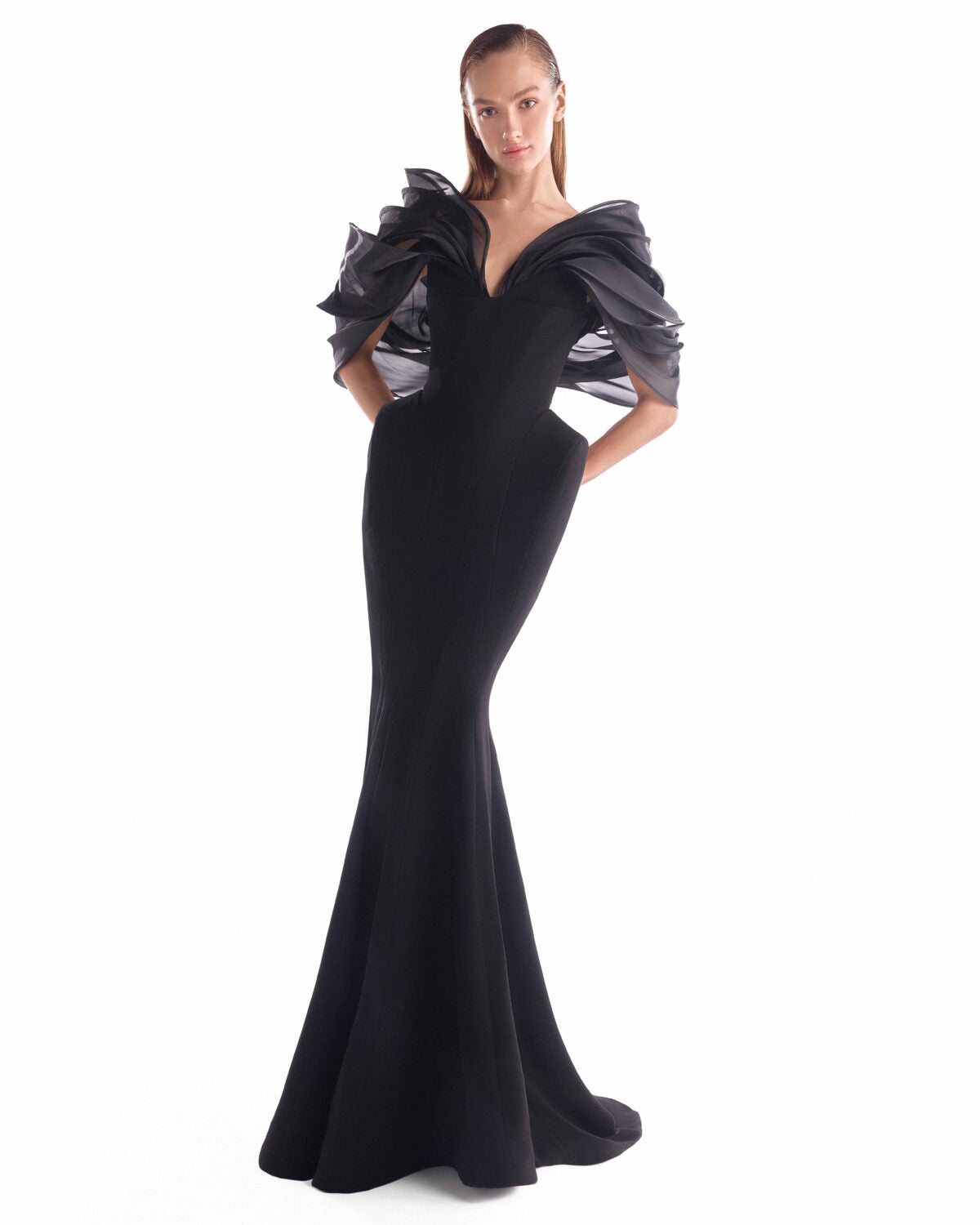 The Poetry of Form, in Crepe and Liquid Organza