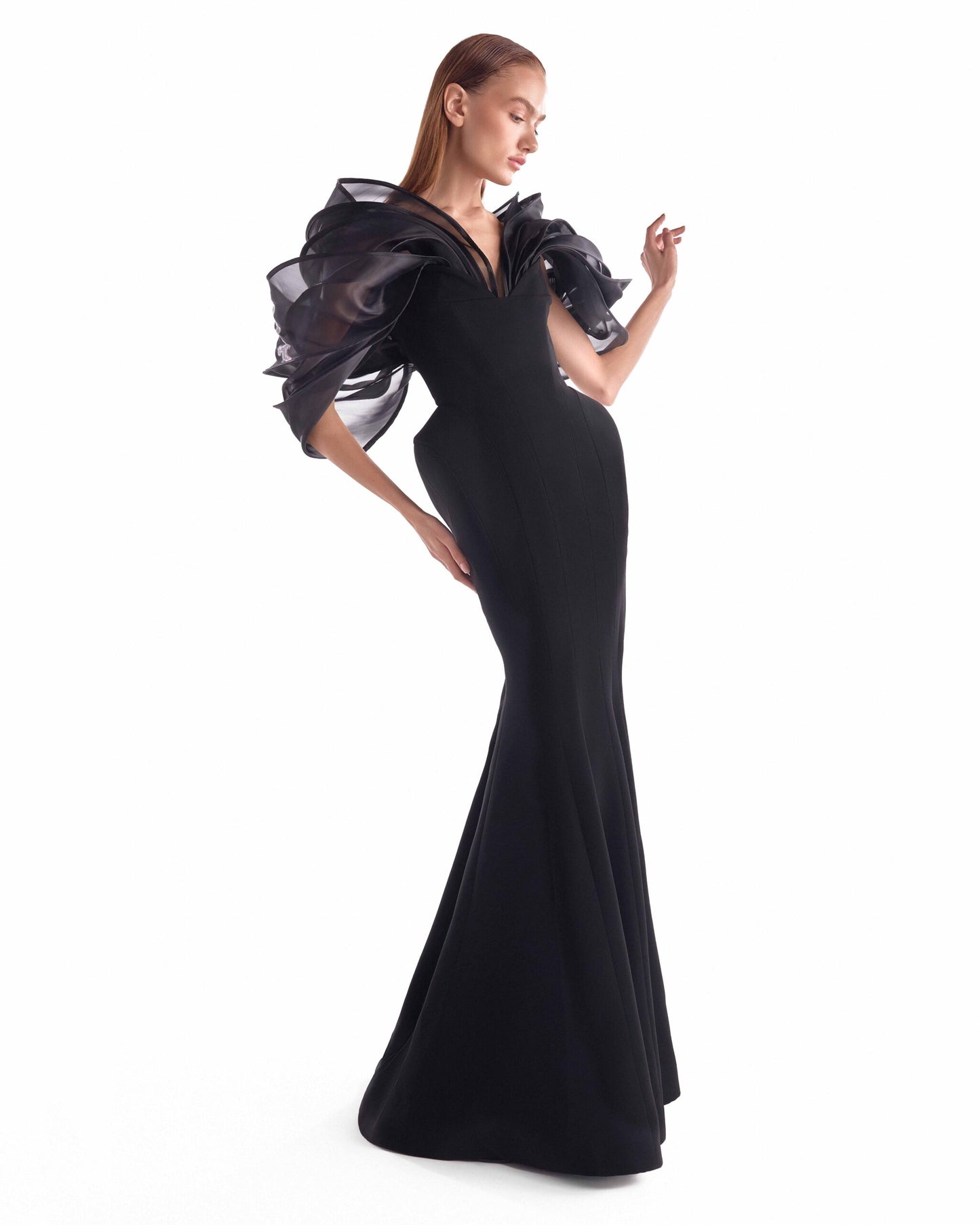 The Poetry of Form, in Crepe and Liquid Organza