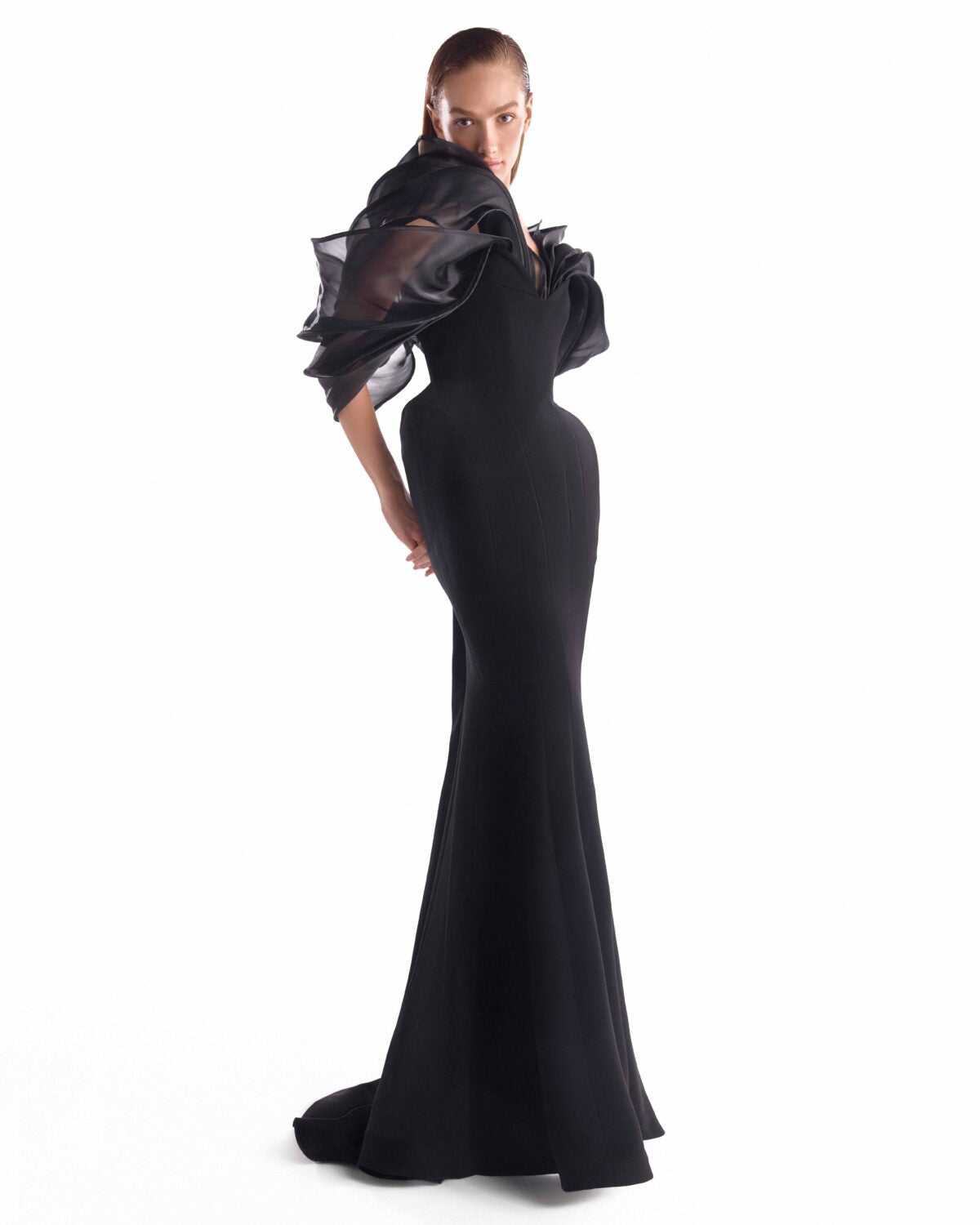The Poetry of Form, in Crepe and Liquid Organza