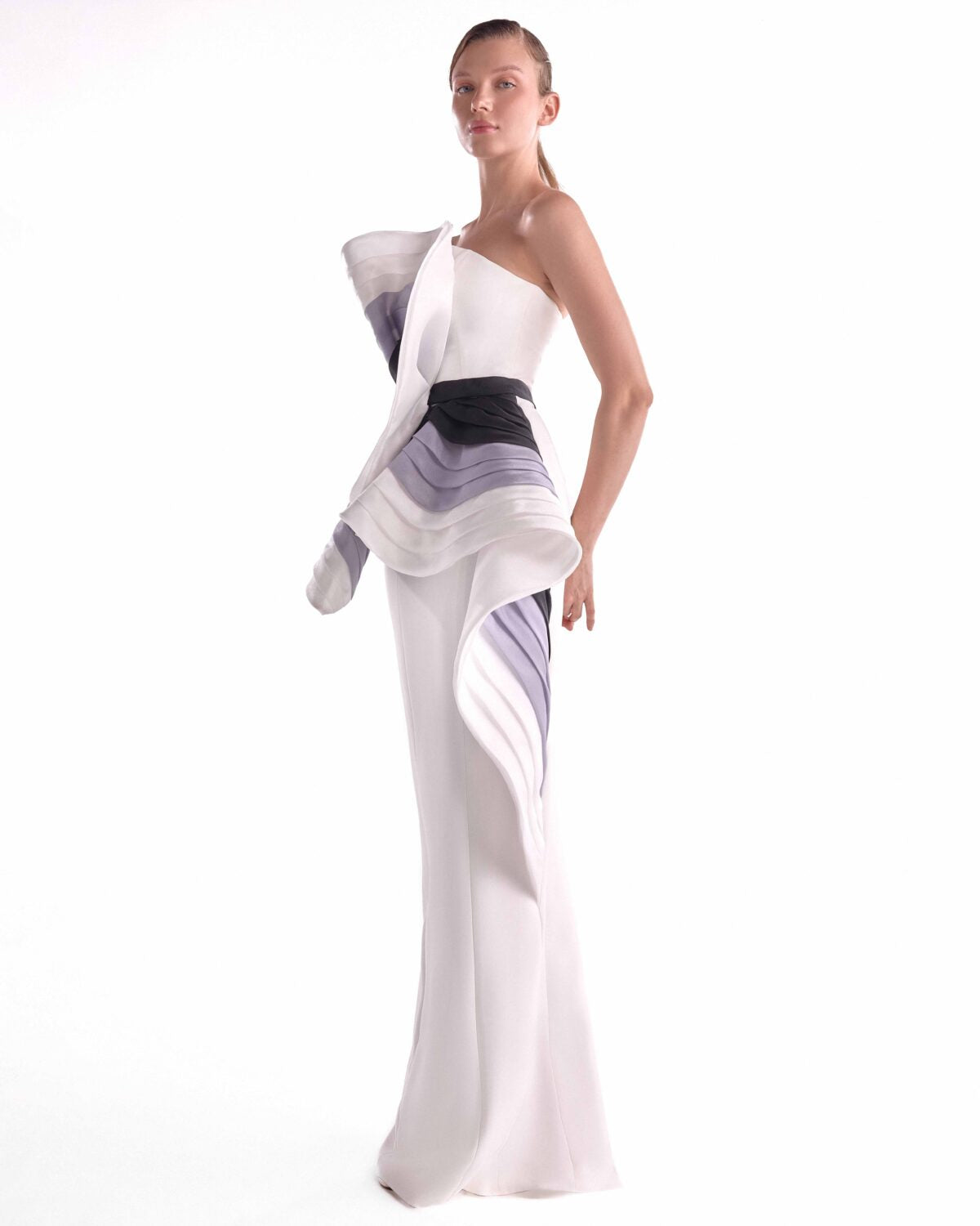 The Tides and Shades, Black and White Couture Gown