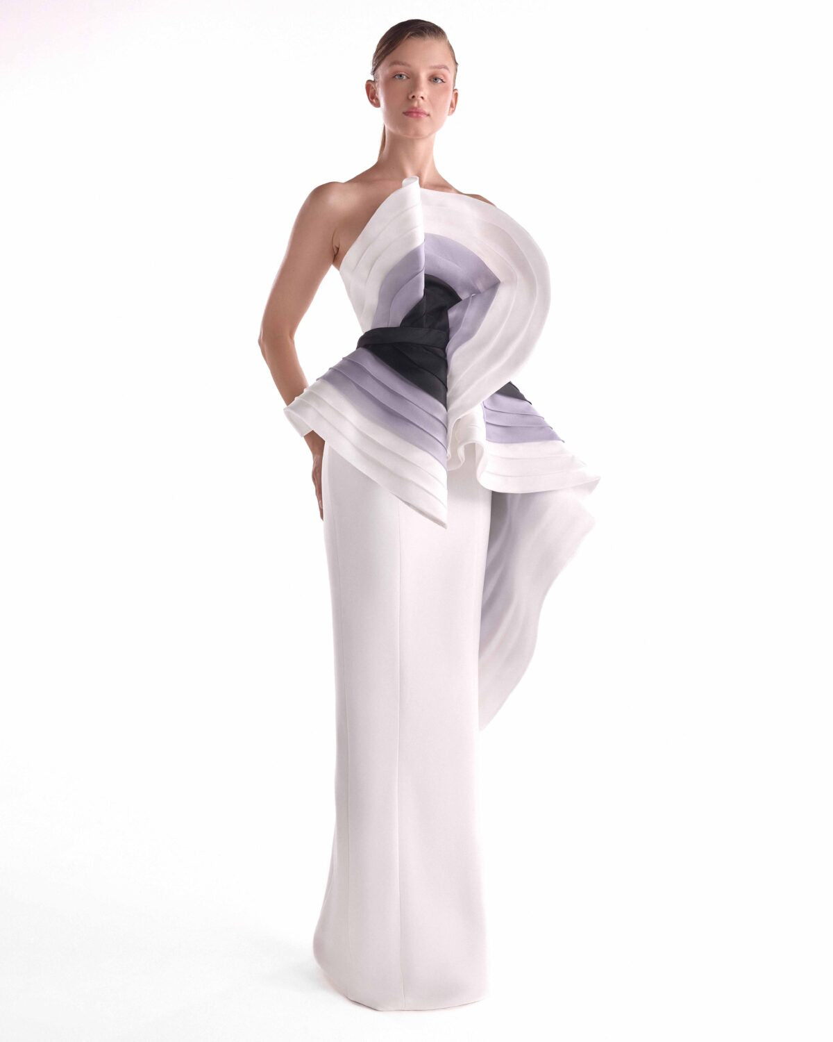 The Tides and Shades, Black and White Couture Gown