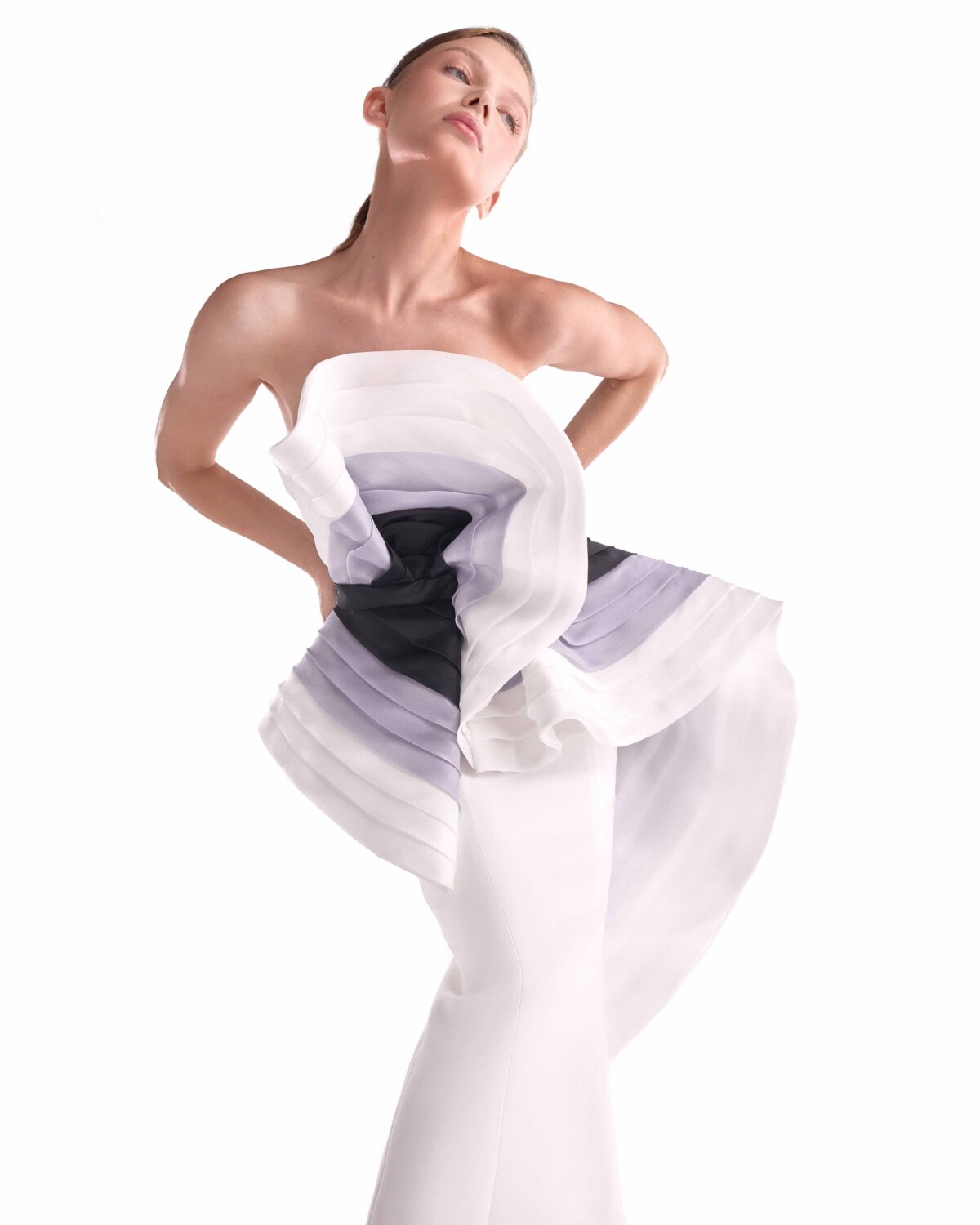 The Tides and Shades, Black and White Couture Gown
