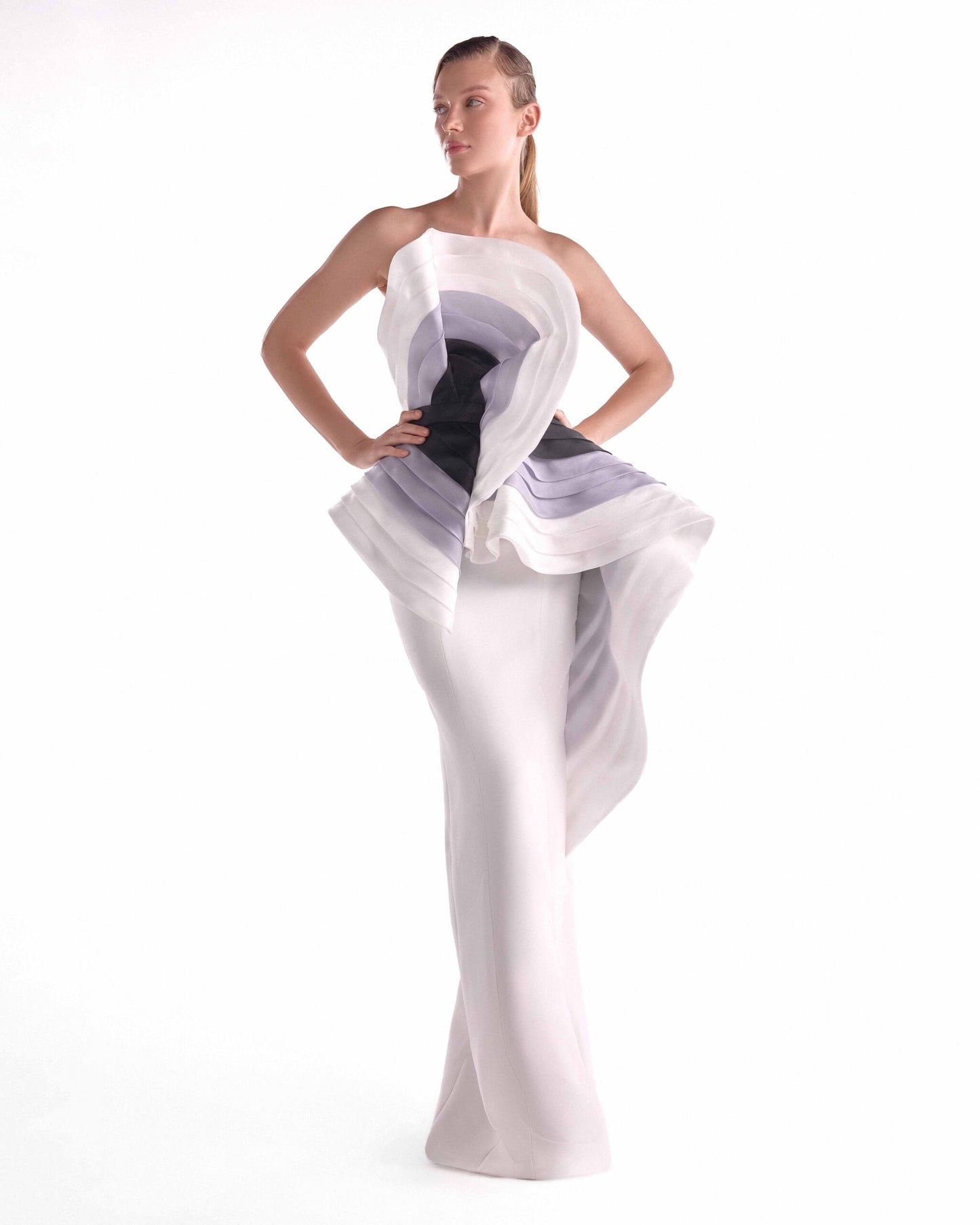 The Tides and Shades, Black and White Couture Gown