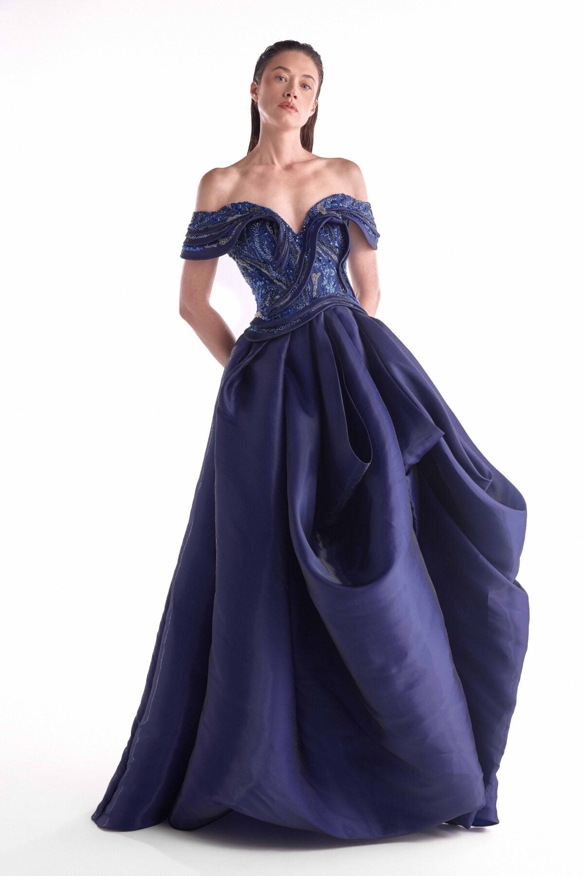 Midnight Nocturne Embellished Gown