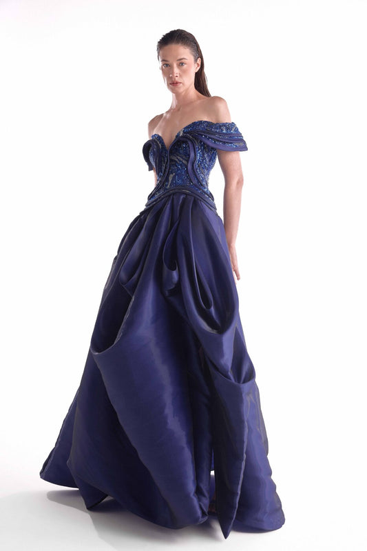 Midnight Nocturne Embellished Gown