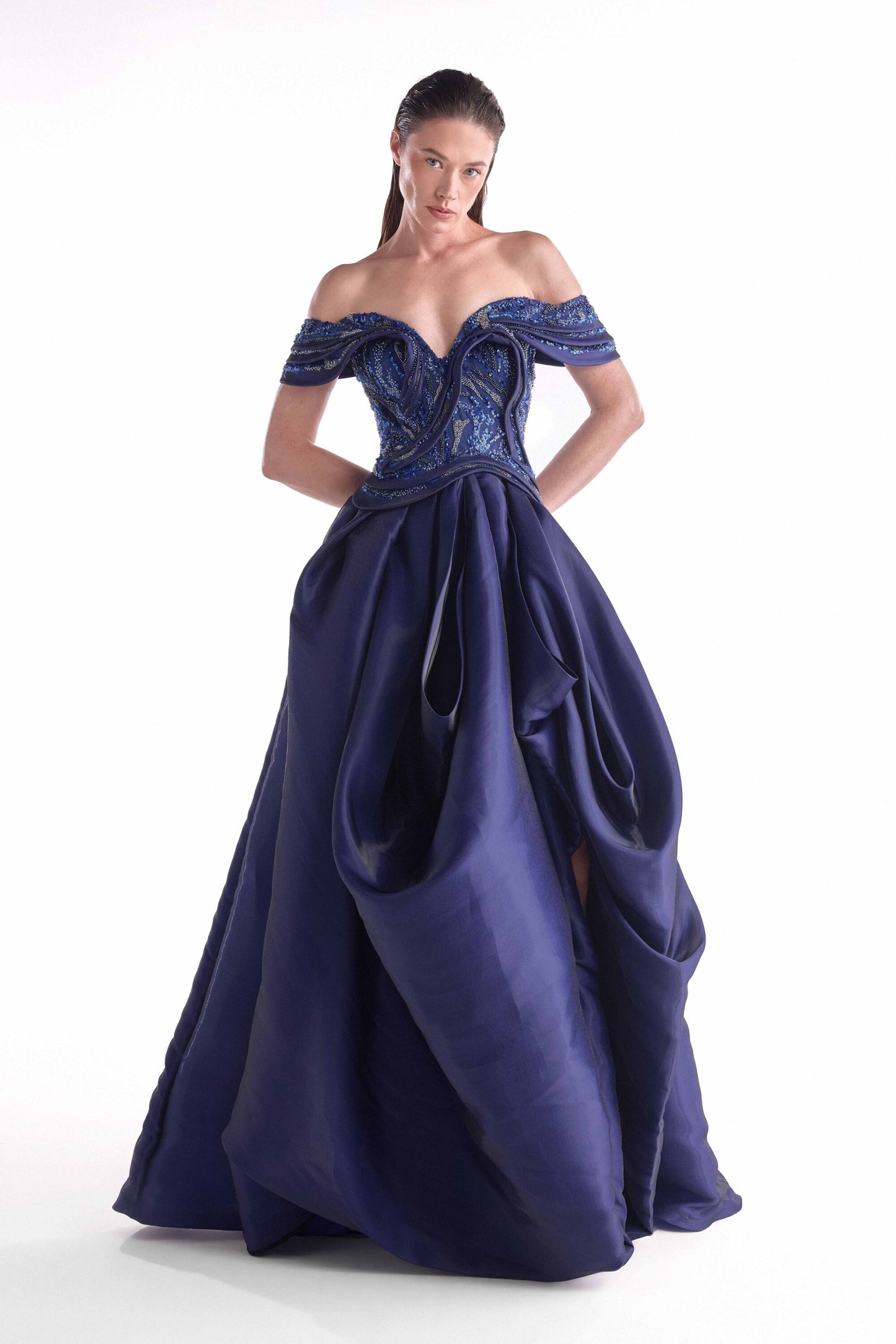 Midnight Nocturne Embellished Gown