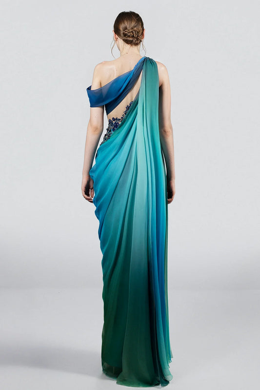 One-Shoulder Draped Dress