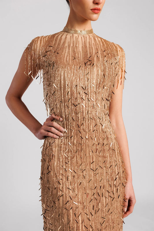 Fringe Evening Dress