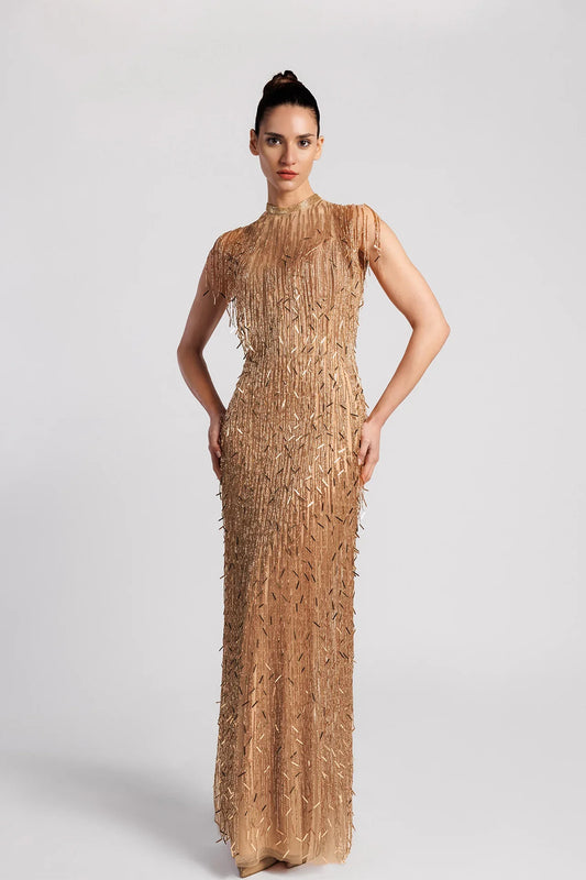Fringe Evening Dress