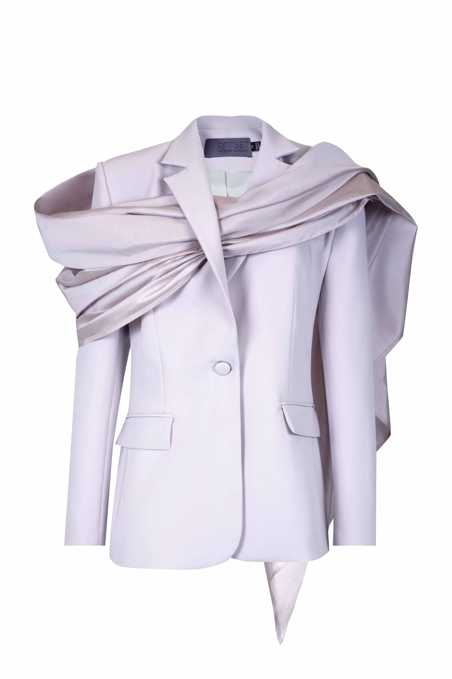 Old Rose Jacket with Chic Draped Panel