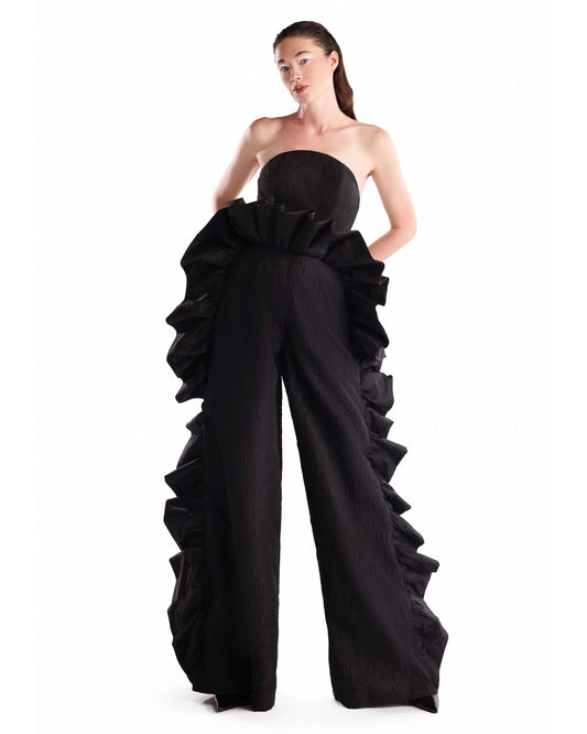Taffeta Ruffled Overall