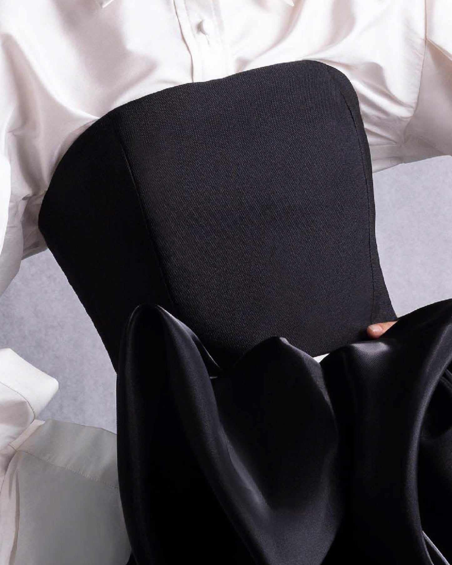 Minimalist Black Piqué  Corset