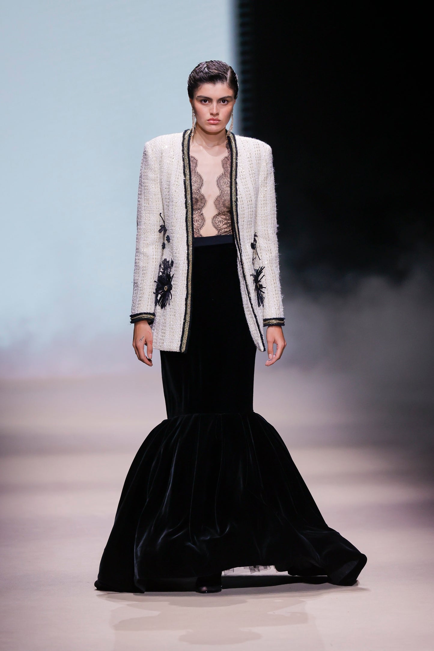 24-69 JACKET, 25-2677 SKIRT, 26-132 BODYSUIT