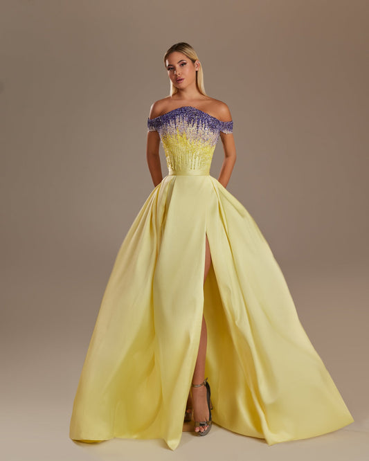 Off-The-Shoulder A-Line Dress